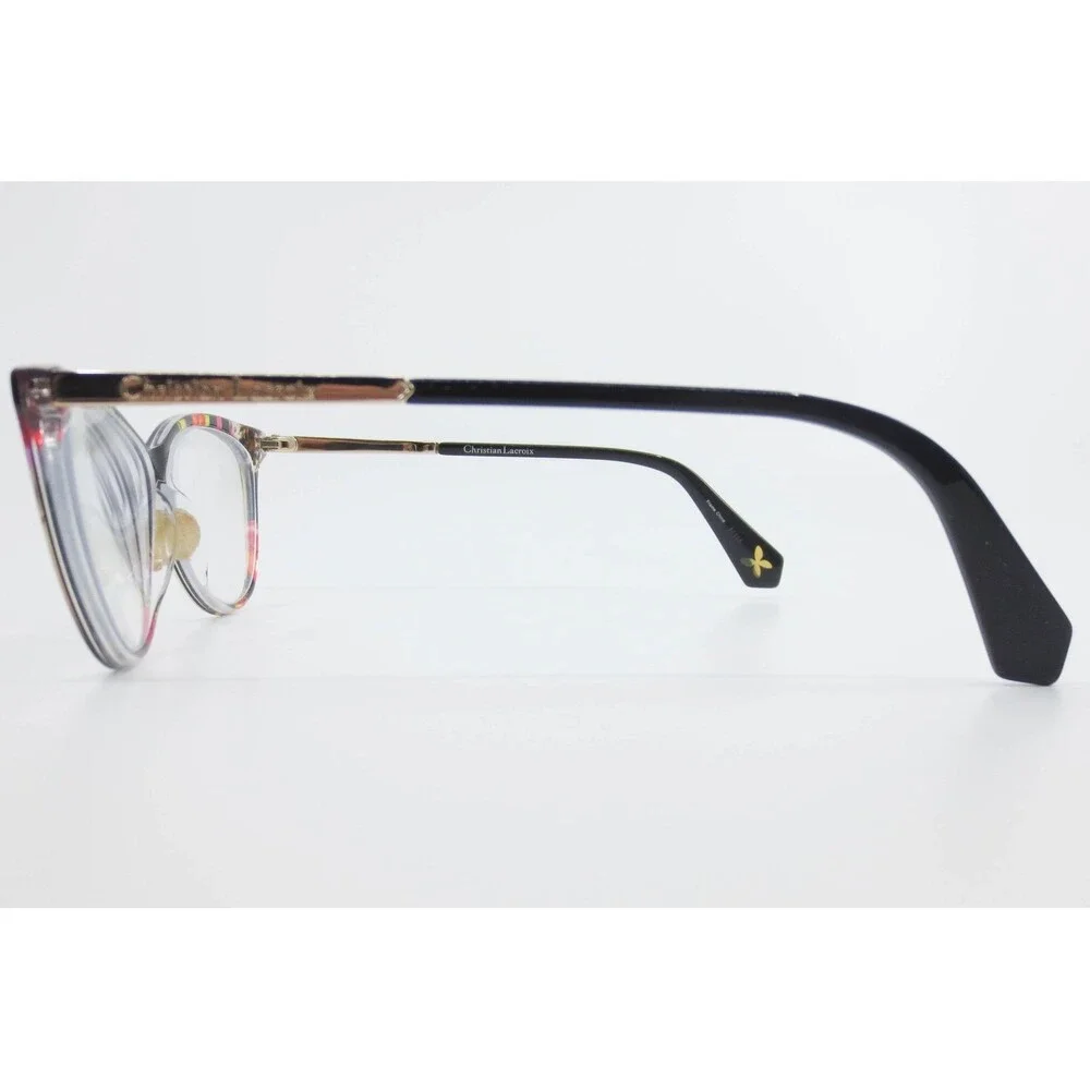 Christian Lacroix CL1102 090 Black Floral Cat Eye Eyeglass Frames 53-14-140